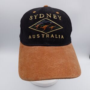 Sydney Australia Hat Cap Adjustable Suede Kangaroos New